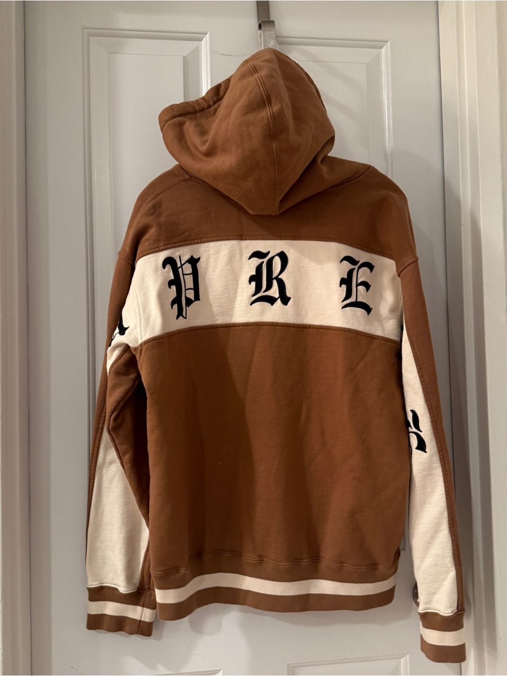 Supreme Old English Stripe Zip Up Sweatshirt